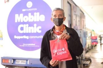 Roland Bariuan takes home free medicines after his medical check-up. Roland Bariuan takes home free medicines after his medical check-up.