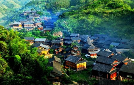 芋头古侗寨。怀化市文化旅游广电体育局供图 芋头古侗寨。怀化市文化旅游广电体育局供图