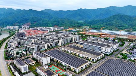 A view of solar panels on building tops in Ganzhou, southeast China's Jiangxi Province, April 13, 2024. /CFP