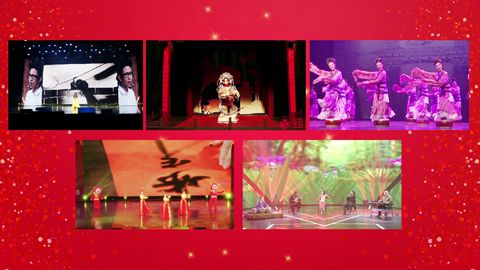 圖為中國大使館舉辦2021年線上新春招待會。