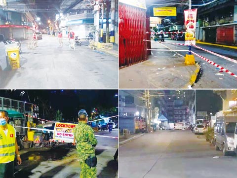 圖為華人區部分街段今日午夜開始封鎖。(網上圖片)