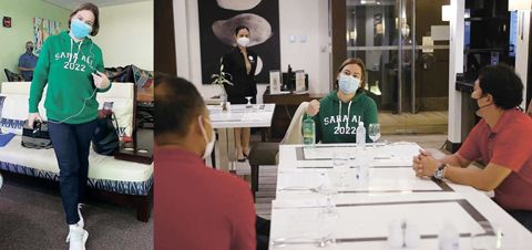 納卯市長莎拉·杜特地昨日下午身著寫著「Sara