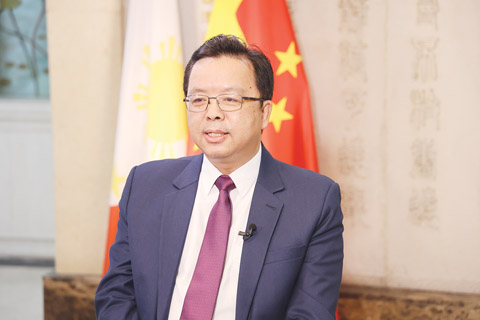 1月18日，中國駐菲大使黃溪連接受中央廣播電視總台《與大使面對面—新征程