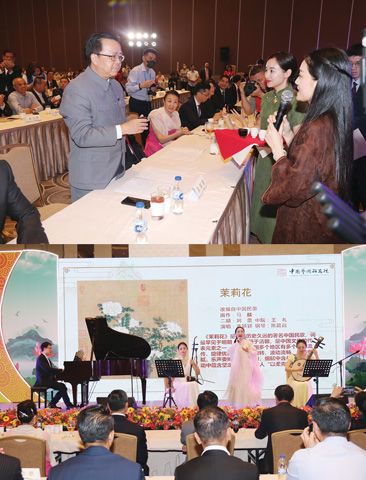 圖為中國駐菲律濱使館、國際儒學聯合會、菲華各界聯合會、旅菲各校友會聯合會共同舉辦「茶香琴韻·和合共融」——精美中華文化走進中菲人文之驛活動。(本報記者Tony