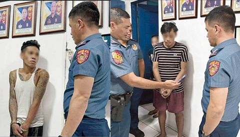 馬尼拉警區一號分局逮捕了涉嫌在敦洛貧民窟竊取電纜的嫌犯。