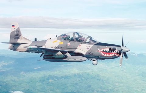 一架A-29B超級大嘴鳥於2022年菲武裝部隊聯合演習中亮相。