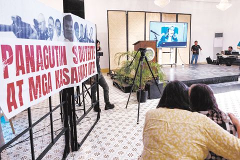 4月23日，掃毒戰爭受害者陣營對國際刑事法院預審分庭將前總統杜特地送交審判的裁決表示讚賞。