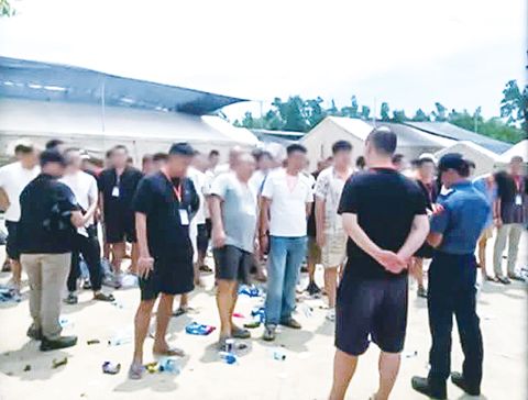 警方10月2日在三寶顏錫布蓋省的一項行動中，拘捕了130名外國人。