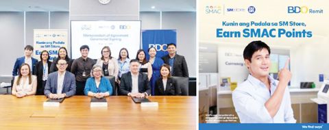 金融銀行、SMAC及SM百貨攜手合作，為菲律濱家庭的每次匯款提取增添更多回報。