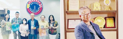 圖一：菲律賓香港商會接待香港無線電視高級記者李柔堃（左三）到訪。
