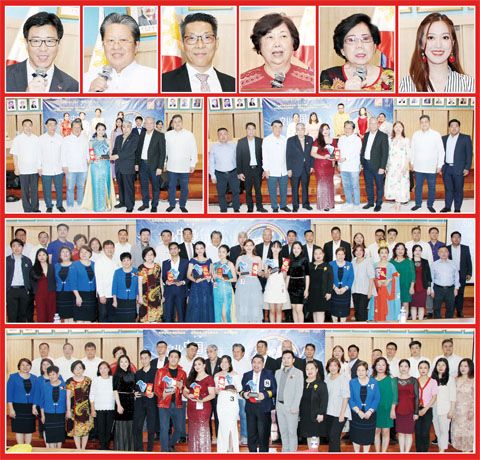 圖片說明:上排小圖左至右依次為王悅、施東方、張懷義、許麗容和高沛如。第二排為李穎宜(青少年組優勝者)和施嘉玲(成年組優勝者)獲頒獎座和獎金。下兩排分別青少年組和成人組的優勝者與主辦協辦方領導及評委合影留念。(本報記者Celia