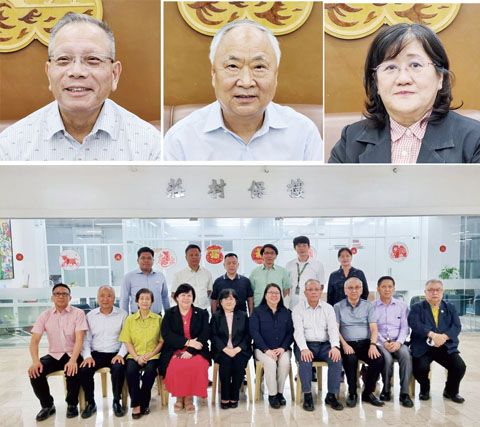 圖示:洪建雄督導,柯維漢主任,黃琬蓉校長。全體合影。