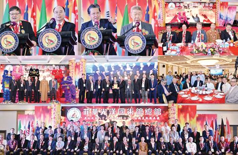 上圖大會主席名譽主席顏碩良致歡迎詞。