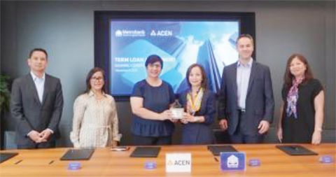 圖片說明:ACEN與首都銀行Metrobank簽署50億披索貸款協議。左起:ACEN財務主管Marty