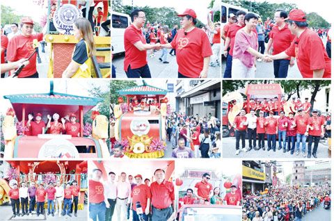 上圖本會施東方理事長接受媒體採訪。