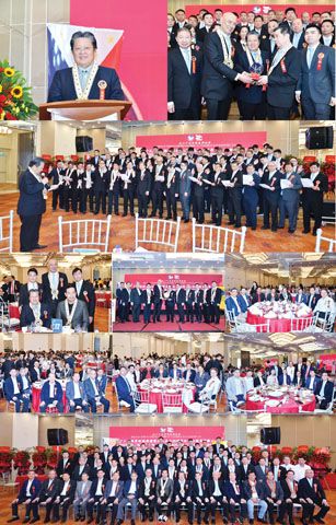 上圖本會施東方理事長為該會新屆職員訓誨。