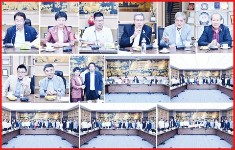 小圖左起本會林榮輝理事長致歡迎詞、廈門市中小企業協會會長林燕彬致詞、廈門市中小企業協會顧問、福建旭豐律師事務所高級合夥人李志鵬為大家介紹代表團成員、本會副理事長施梓雲、許學禹、呂安盾、施超權分別發言,分享各自看法和心得、本會秘書長顏長江博士為林燕彬會長一行介紹本會出席領導。