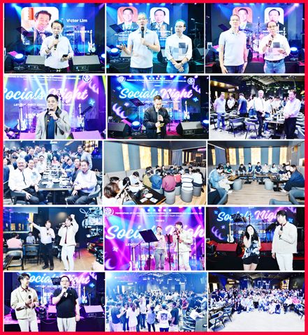 小圖左起林榮輝理事長致歡迎詞、副理事長兼青合督導施清瑋和董事兼青合主任吳彼得分別發表講話、青合共同主任施天祥發言勉勵青少年人奮發圖強、青合聘任委員陳丁山領禱。