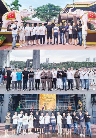 圖片說明:同仁們在著名芭提雅旅遊勝地合影留念