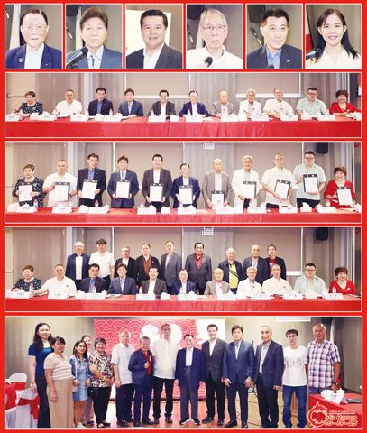 圖片說明:上排小圖左至右依次為盧祖蔭、李賢冊、謝銘洲、于慶文、王利民和黃解放。第二和第三排為華僑善舉總會與菲律濱中華總商會的領導及華文媒體代表簽署醫療優惠協議備忘錄的儀式。第四排為簽署方與華僑善舉總會及中華總商會的董事合影。下排為華僑善舉總會及中華總商會的領導與本報同仁的合影。(本報記者Celia