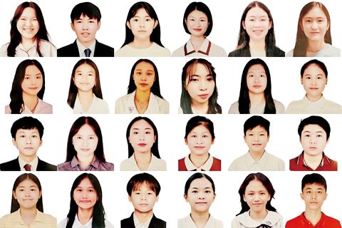 (圖片說明)第一排左起:丁儷中、小羅、王文雅、李芳坪、李凱玲、佘永莉,第二排左起:林欣桐、洪怡紅、柯鈺鈴、施佳仁、施梓涵、施雅祺,第三排左起:陳嘉鴻、莊麗雅、菲秀仁、黃寶津、甄戌勝、曾健鑫,第四排左起:楊佳慧、蔡美真、蔡偉誠、蔡靜雯、駱睿文、盧汶濤。