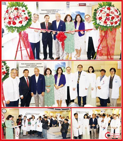 圖片說明(上至下):紅衣主教仙道斯紀念醫療中心傳統中醫服務單位的啟用剪綵儀式。紅衣主教仙道斯紀念醫療中心高層與嘉賓的合影。衛生部代表Teresa