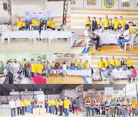 上圖本會董事兼青合主任吳彼得等與武六干菲華廠商總會理事長許輝欽等諸領導、Damayang