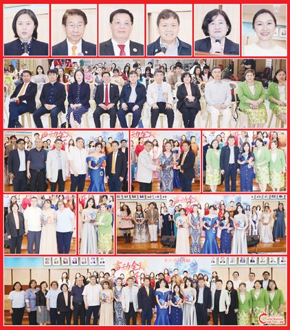 圖片說明：上排小圖左至右依次為孫潛、林榮輝、柯慶順、吳良煌、黃琬蓉和司儀李美齡。第二排為2026年「文化中國．水立方杯」中文歌曲大賽的主辦方及協辦方領導。第三排為主辦方和協辦方向第一名至第三名優勝者頒獎。第四排左圖和中圖為主辦方和協辦方向第四名及第五夕勝者頒獎；右圖為五位優勝者的合影。下排為主辦方、協辦方及評委與參賽歌手的合影。（本報記者Celia