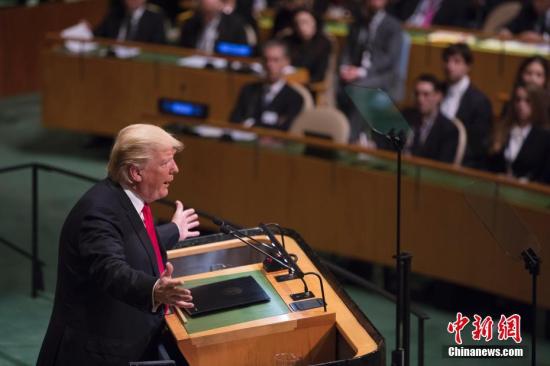 当地时间9月25日，第73届联合国大会一般性辩论在纽约联合国总部开幕。美国总统特朗普在会上发言。