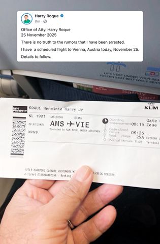 前總統發言人哈里·羅計週二在機艙內發布了一張看似是荷蘭皇家航空登機證的照片,儘管外交部表示其護照已被吊銷。如照片所示,羅計從荷蘭阿姆斯特丹飛往奧地利維也納。