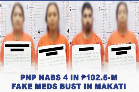 在馬加智市查獲了價值1.025億披索的假癌症藥物，並逮捕了四名嫌疑人。