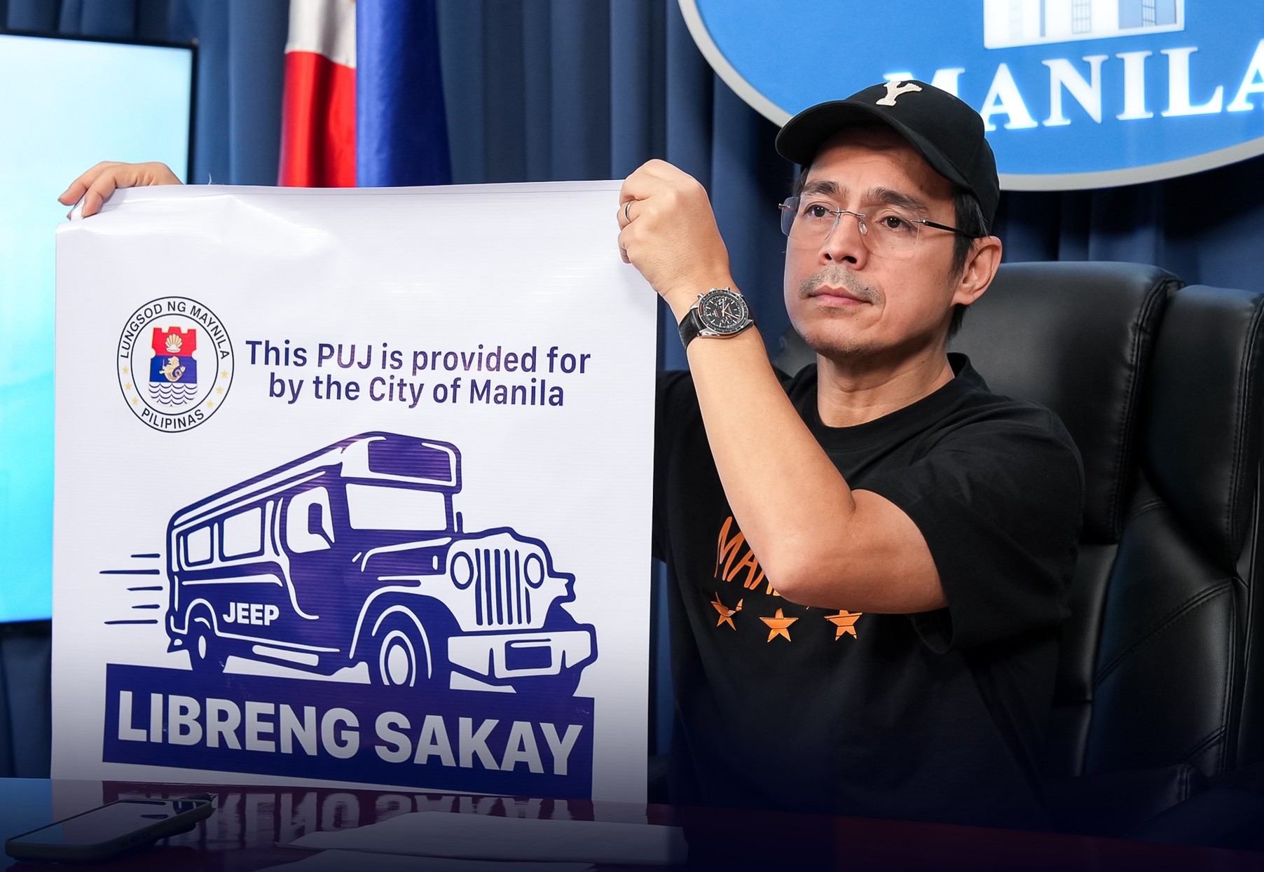 馬尼拉市長伊斯戈·莫仁諾宣布,市政府將承擔司機的收入,為通勤者提供免費乘車服務。