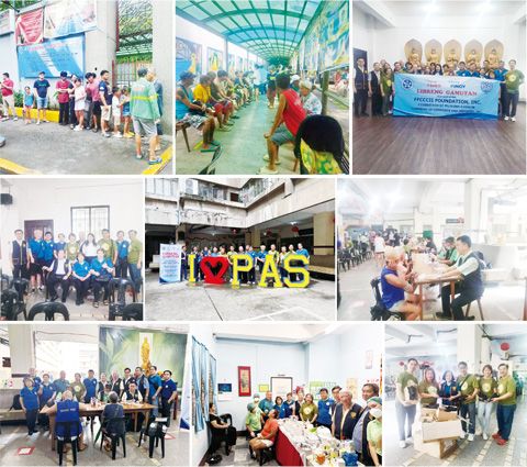 上圖和圖二病患井然有序等候施診。