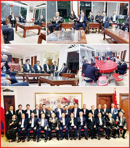 上圖黃溪連大使與本會林榮輝理事長等諸領導座談交流。