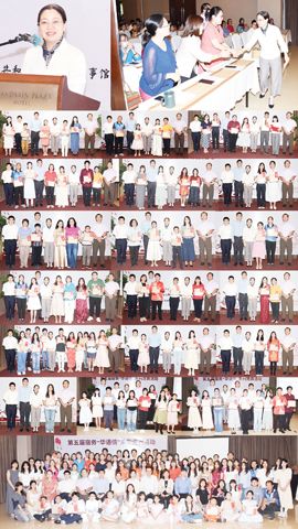 (圖片說明)上圖左:張瑱總領事致辭,上圖右:張瑱總領事在閉幕式現場;中圖:張瑱總領事向獲獎師生頒獎;下圖:張瑱總領事與參加閉幕式的嘉賓、師生、工作人員合影。