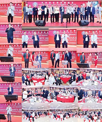 小圖左起林榮輝理事長致歡迎詞、施東方名譽理事長領禱及向大家傳講聖誕佳節的福音、莊前進、張昭和及黃年榮等多位名譽理事長先後簡短致詞、諸領導為大家抽獎。